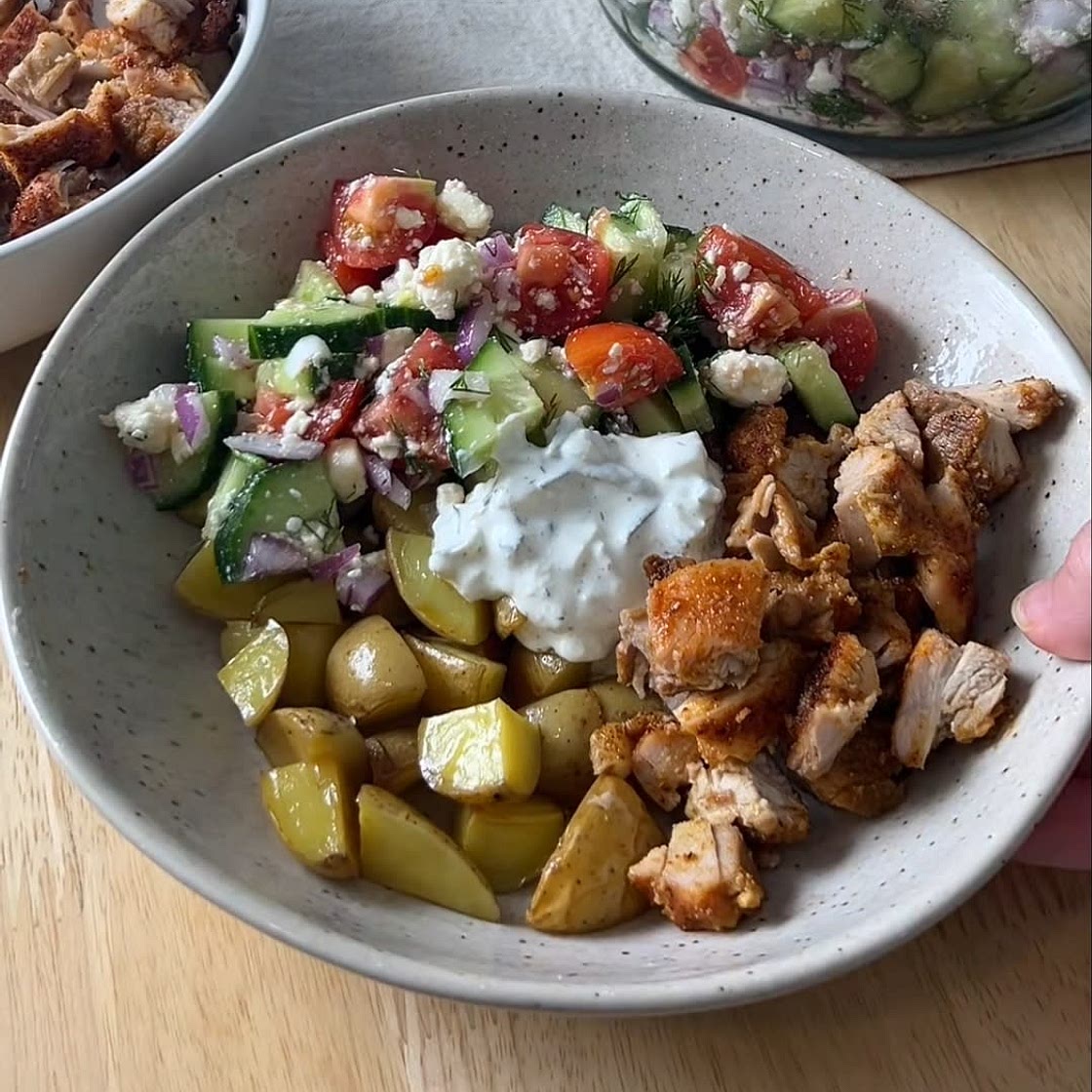 Loaded Greek Potato Bowl