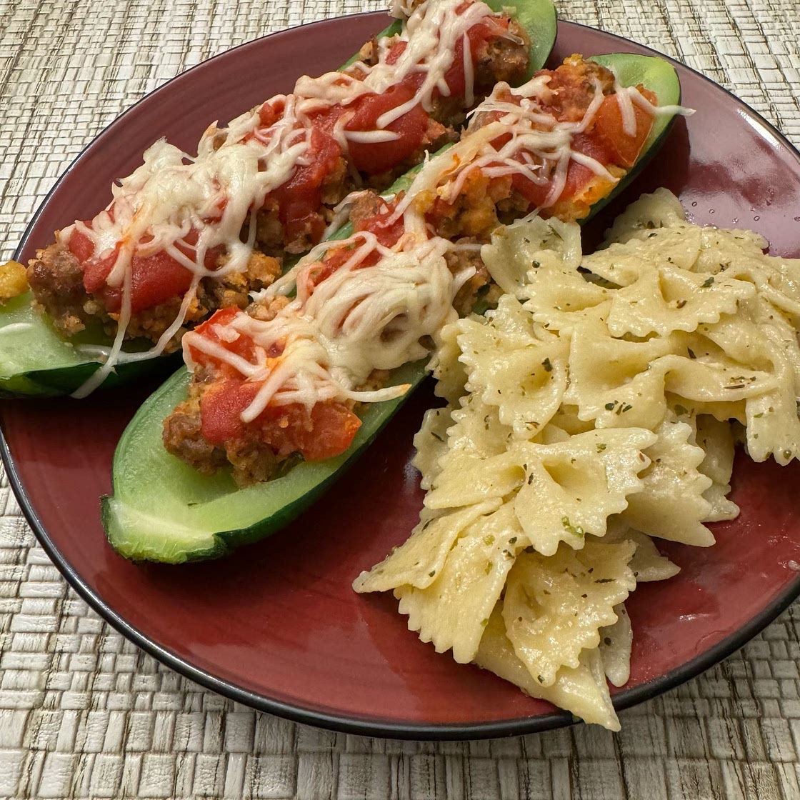 Italian Sausage-Stuffed Zucchini
