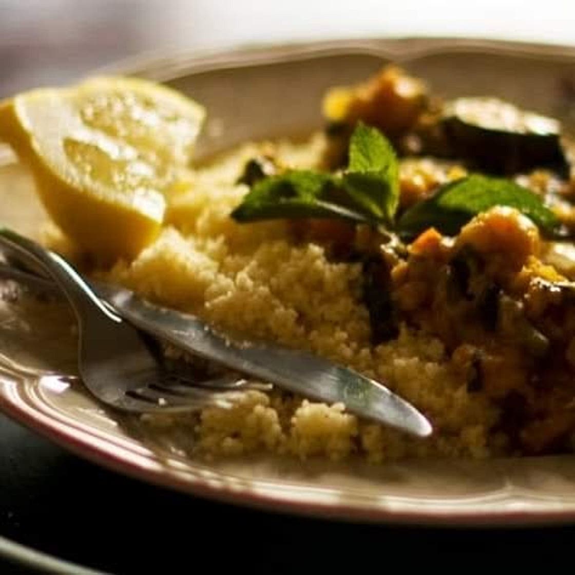 Moroccan tagine with spring vegetables