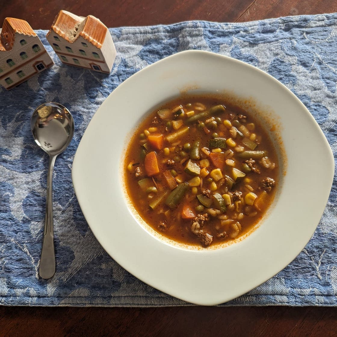 Hamburger Soup with Rosemary and Vegetables