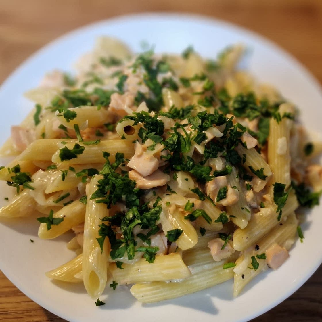 Pasta panna e salmone