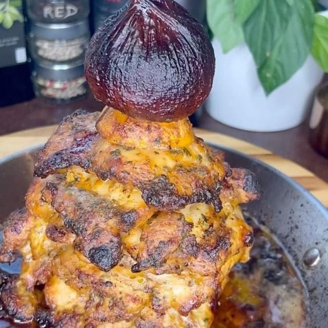  Kebabs on vertical roaster 