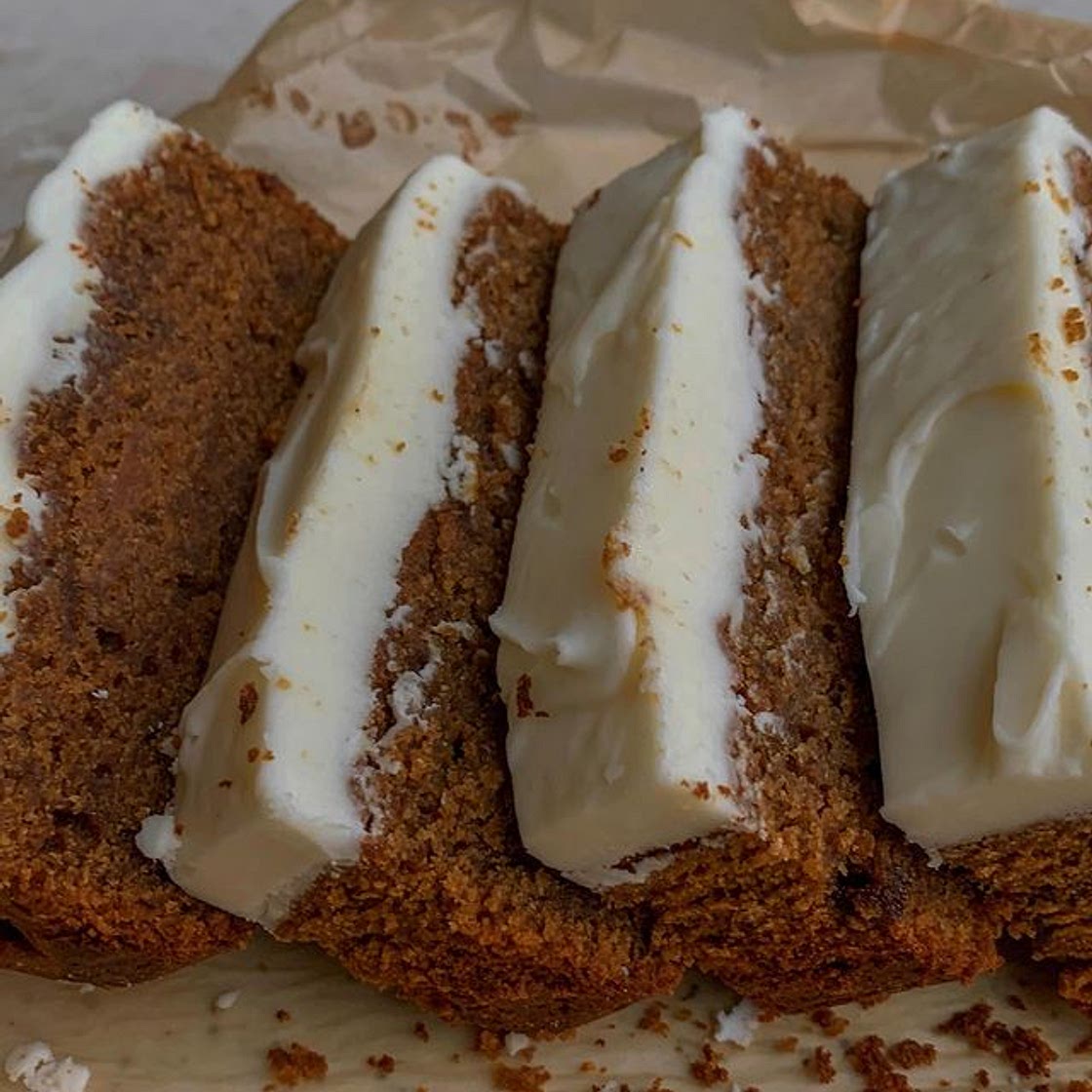 maple buttercream pumpkin olive oil cake  