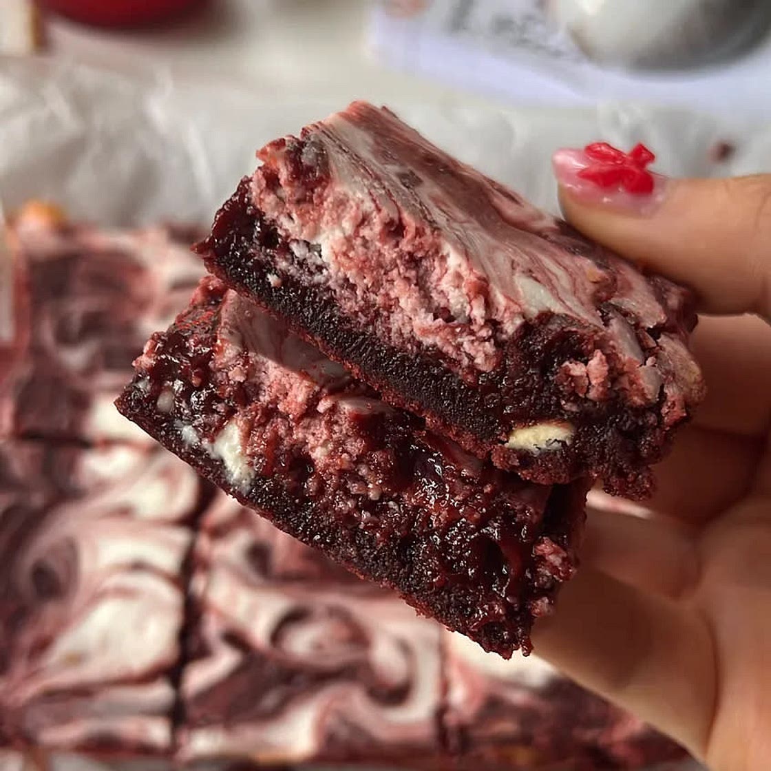 Red Velvet Cheesecake Brownies