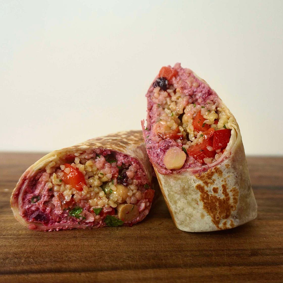Bulgur salad burrito 