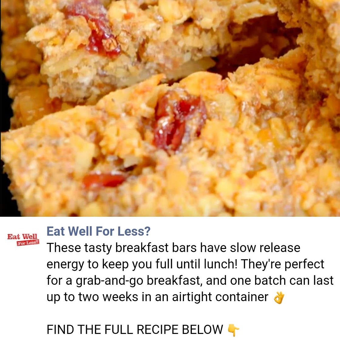 Eat Well For Less Breakfast Bars