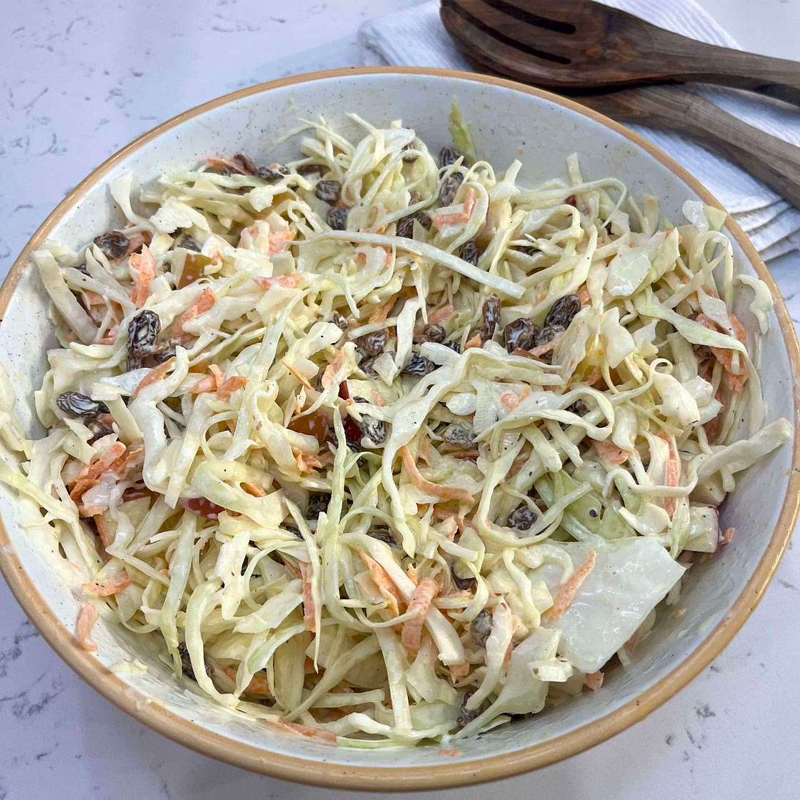 Apple Raisin Coleslaw