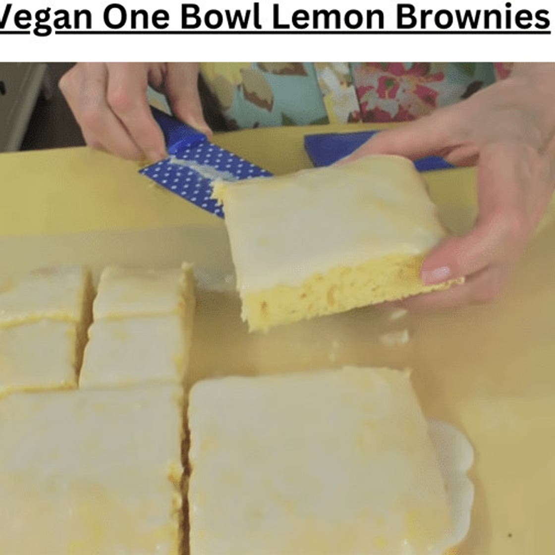 Vegan One Bowl Lemon Brownies - vegan Dinner - Cooking Ideas | f