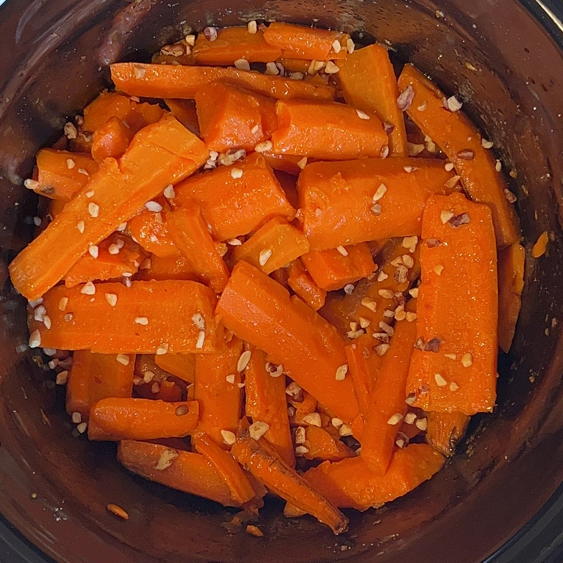 Apple Brown Sugar Glazed Carrots