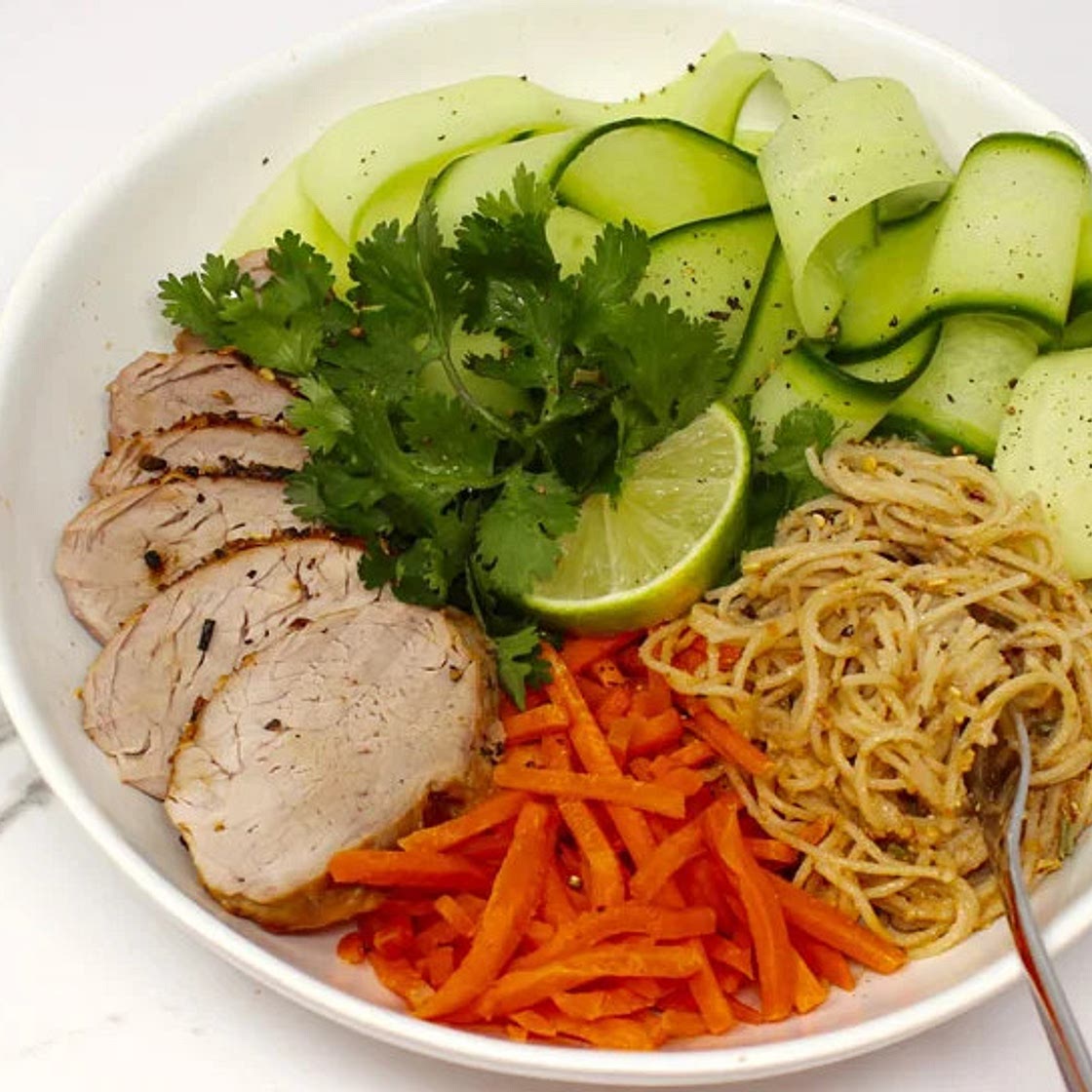 Satay Pork Noodle Bowl
