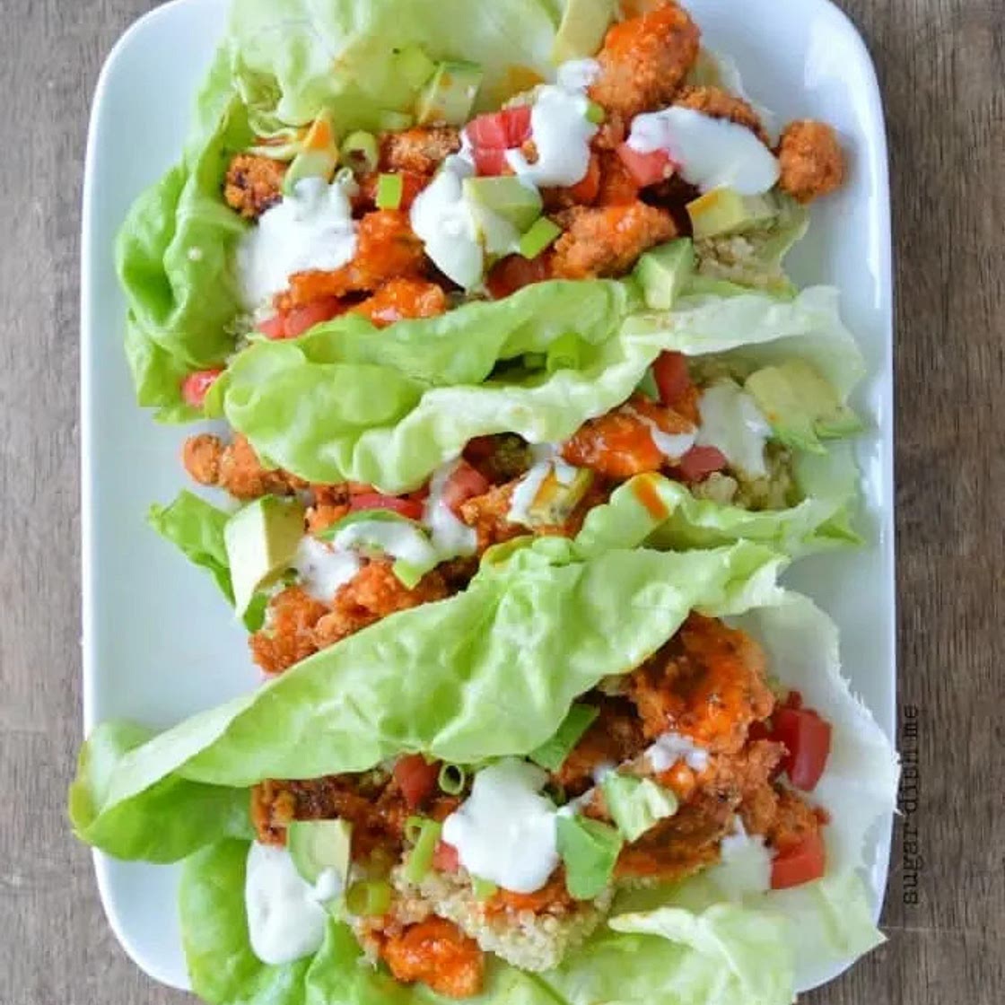 Air Fryer Buffalo Chicken Lettuce Wraps