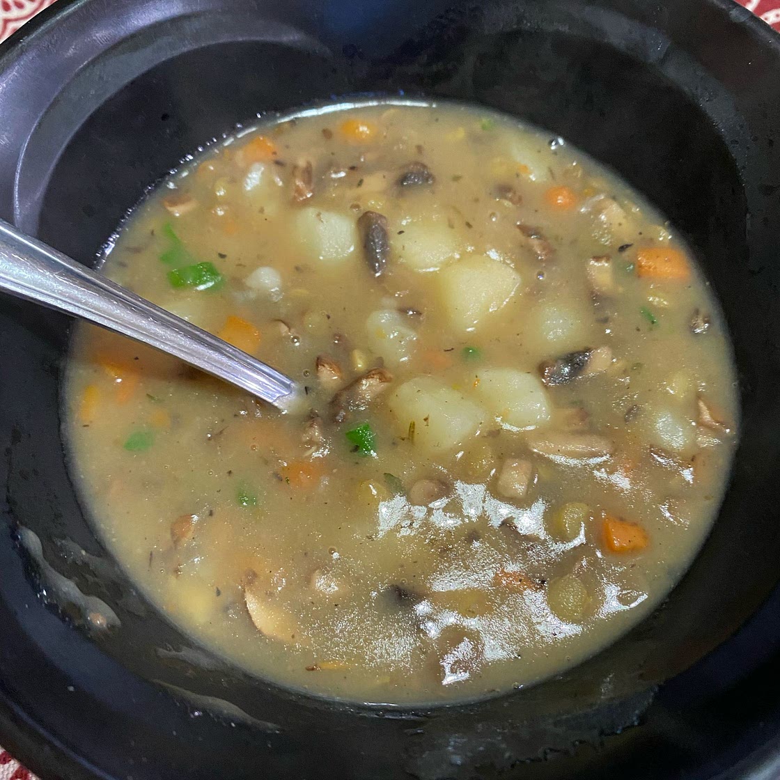 Portobello Mushroom & Potato Stew with Lentils