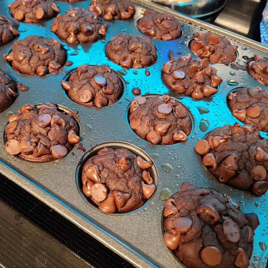 Chocolate Black Bean Blender Muffins {High Protein}