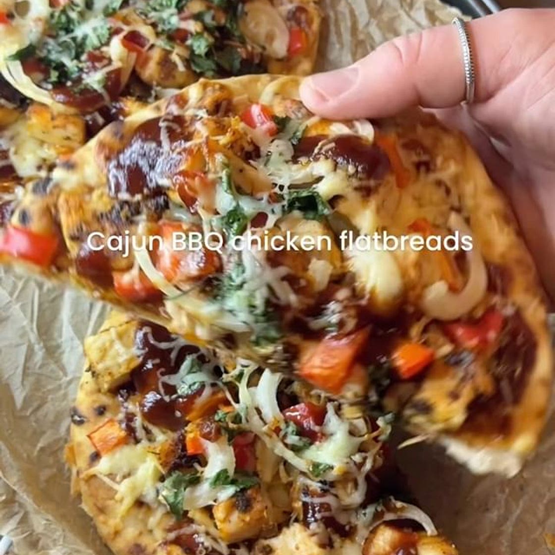 Cajun BBQ Chicken Flatbreads
