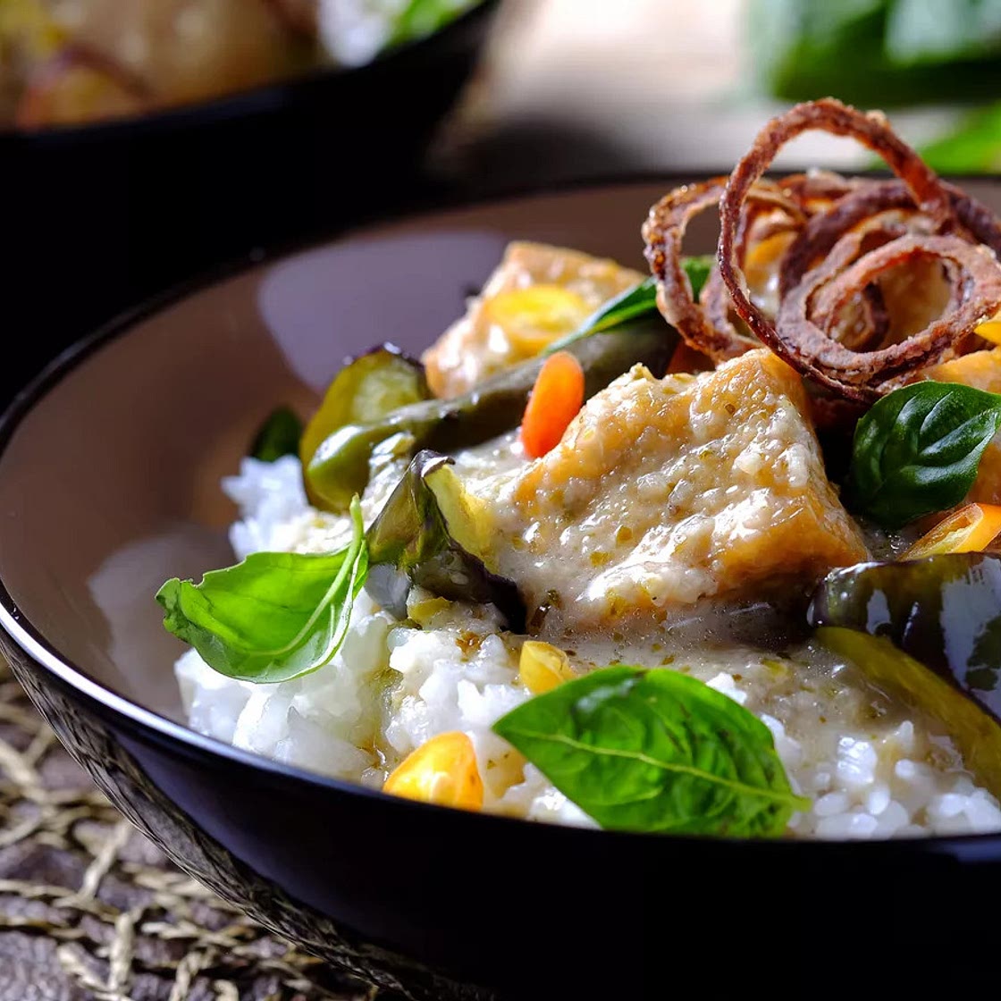 Thai Green Curry with Tofu and Eggplant