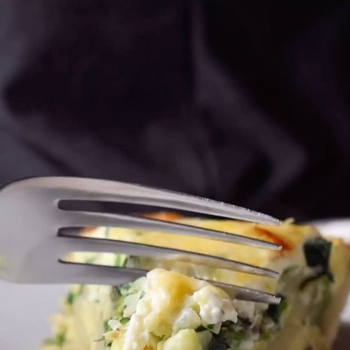Goat Cheese quiche with potato crust. This cheese and veggie pac