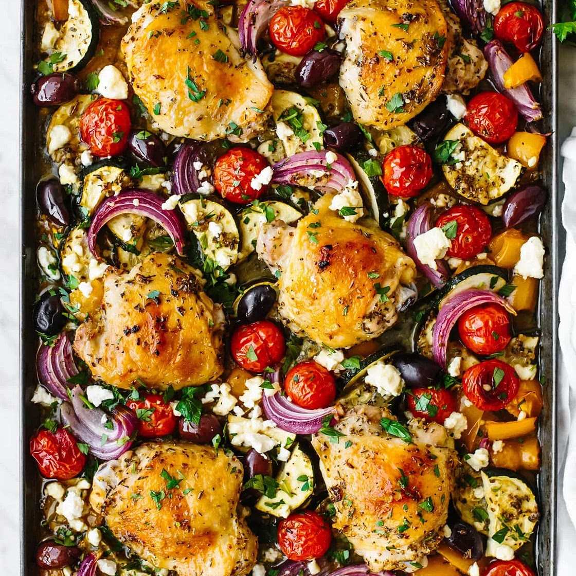 Sheet Pan Greek Lemon Chicken with Vegetables