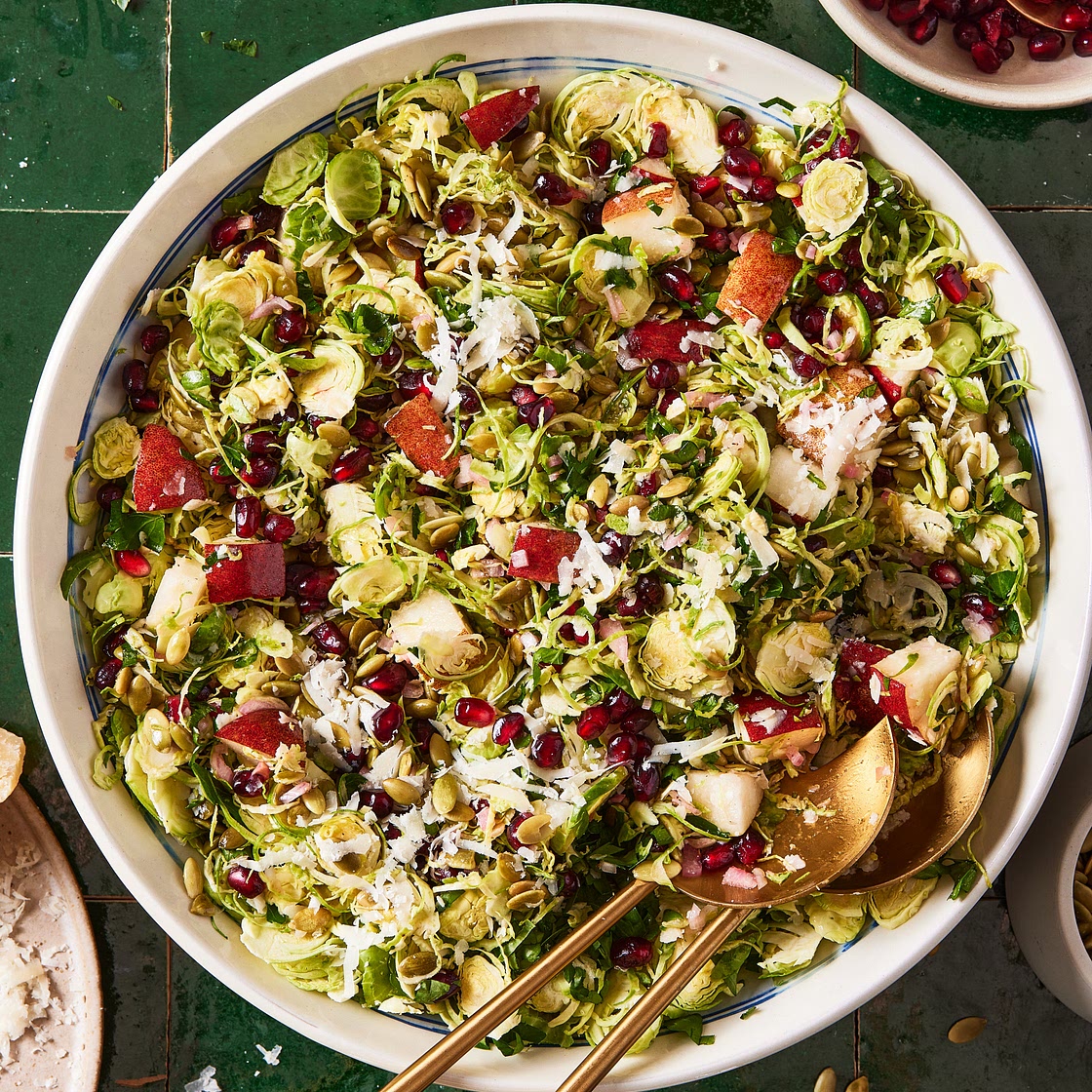 Ultimate Shaved Brussels Sprouts Salad with Lemon Shallot Vinaigrette