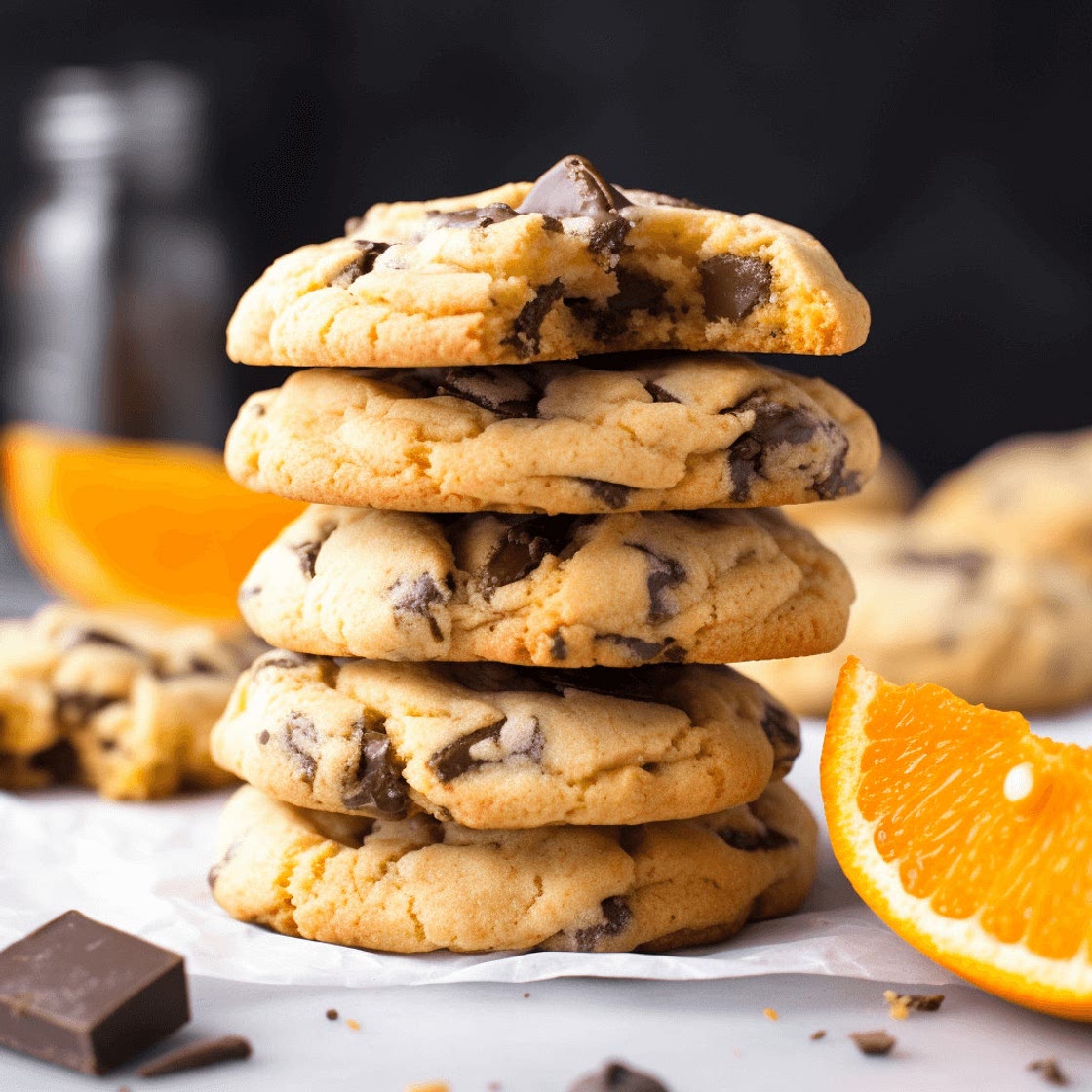 Orange Dark Chocolate Chunk Cookies