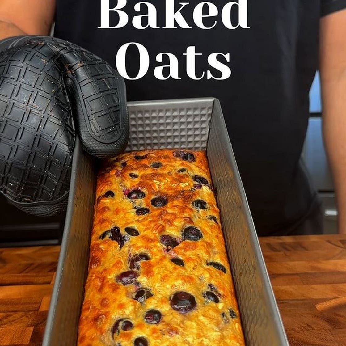 High Protein Blueberry Baked Oats