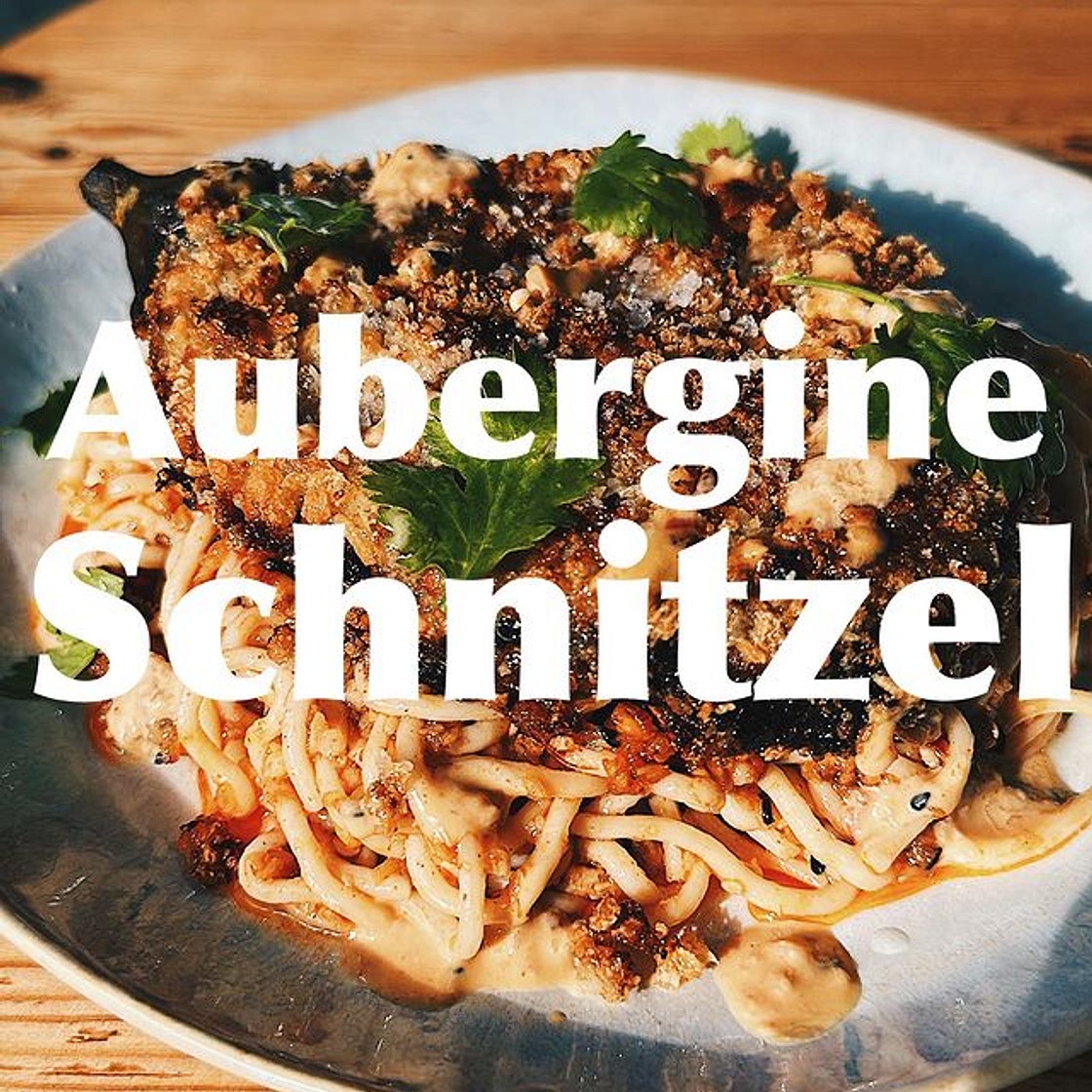 AUBERGINE SCHNITZEL WITH A MUSHROOM CHILLI OIL 🍆 
