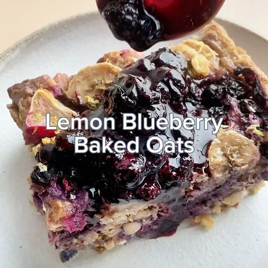 Lemon Blueberry Baked Oats