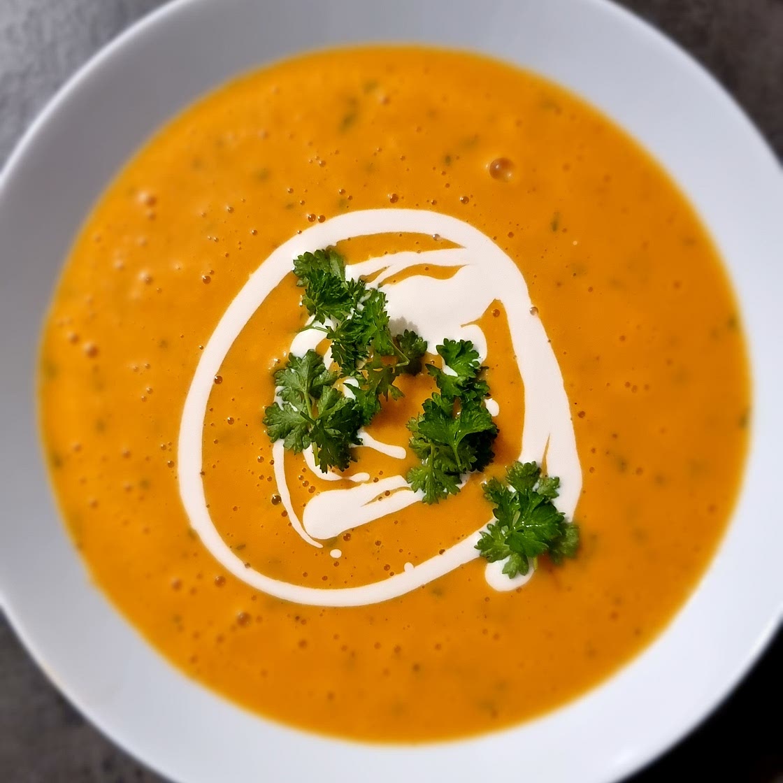 Soupe potimarron carottes sans lactose