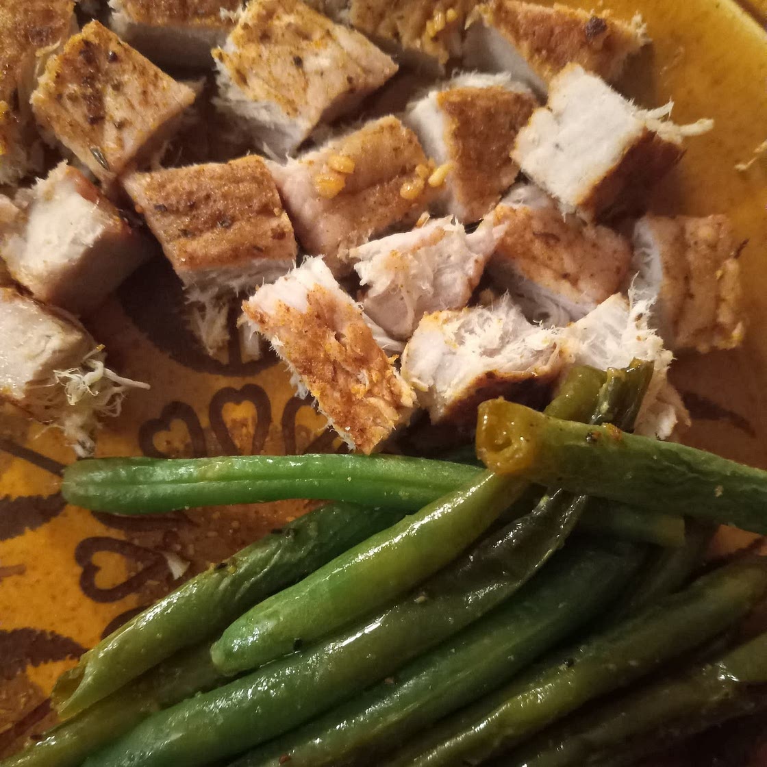 Garlic Butter Pork Bites with Lemon Green Beans