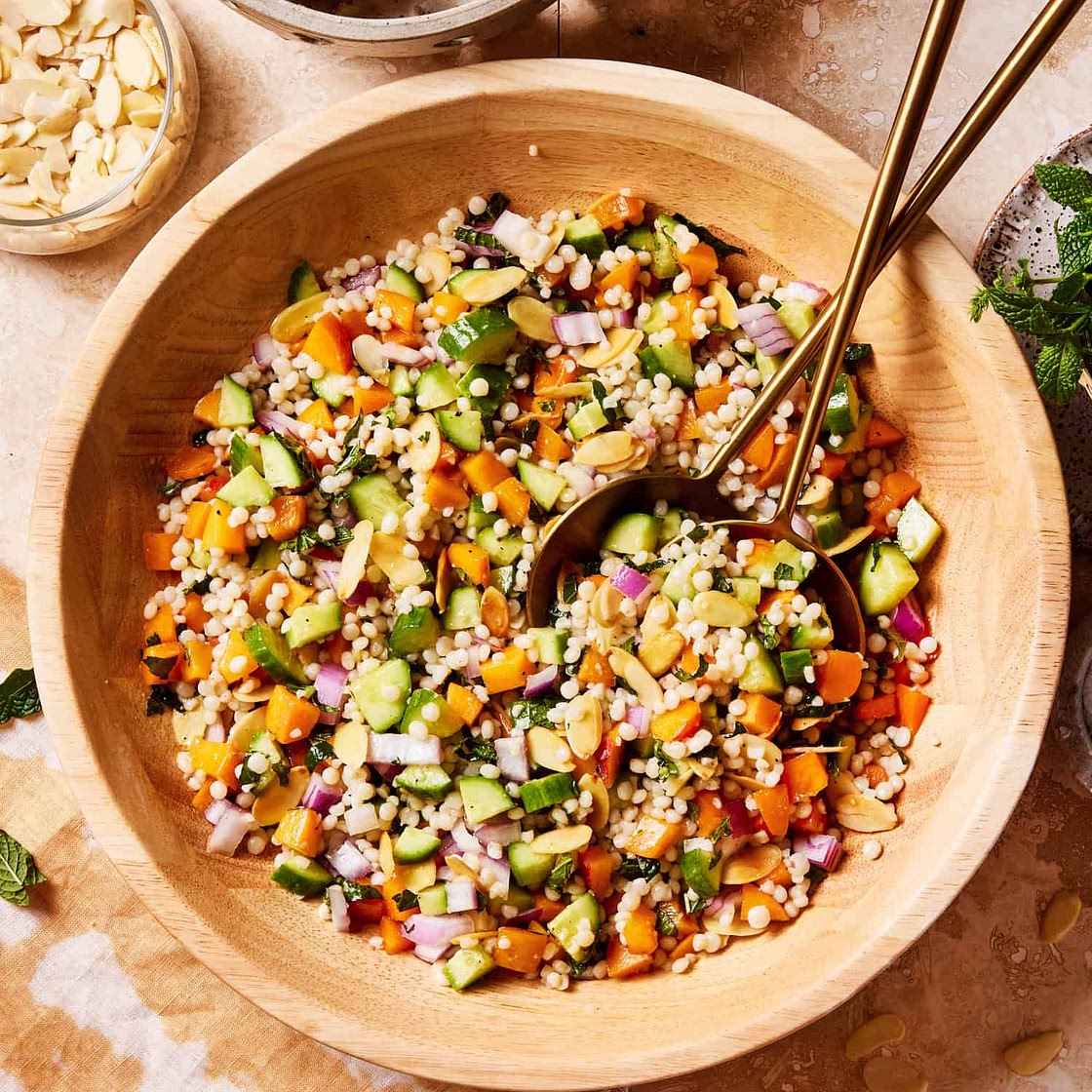 Light & Refreshing Cucumber Apricot Couscous Salad
