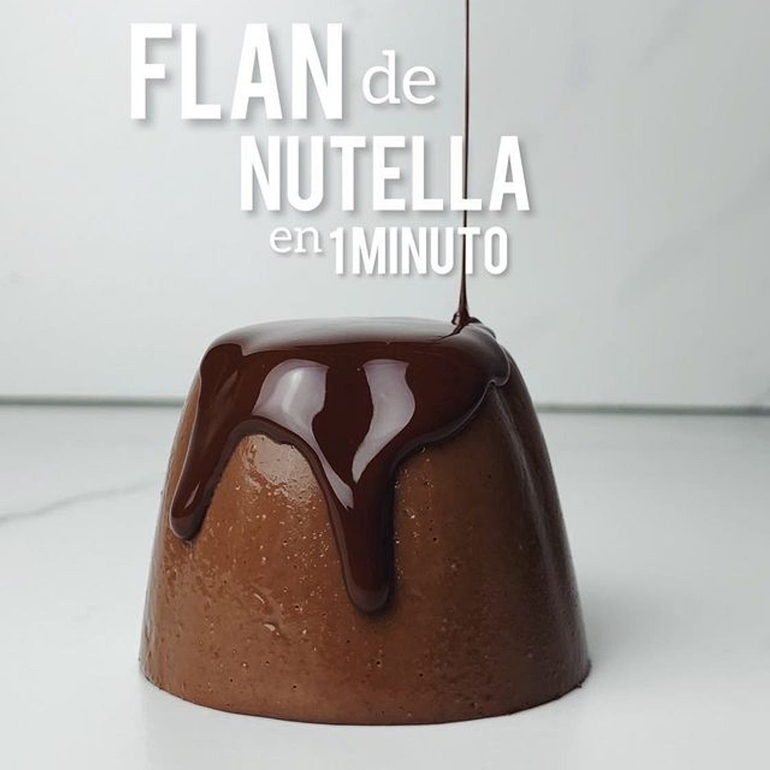FLAN DE NUTELLA EN 1 MIN