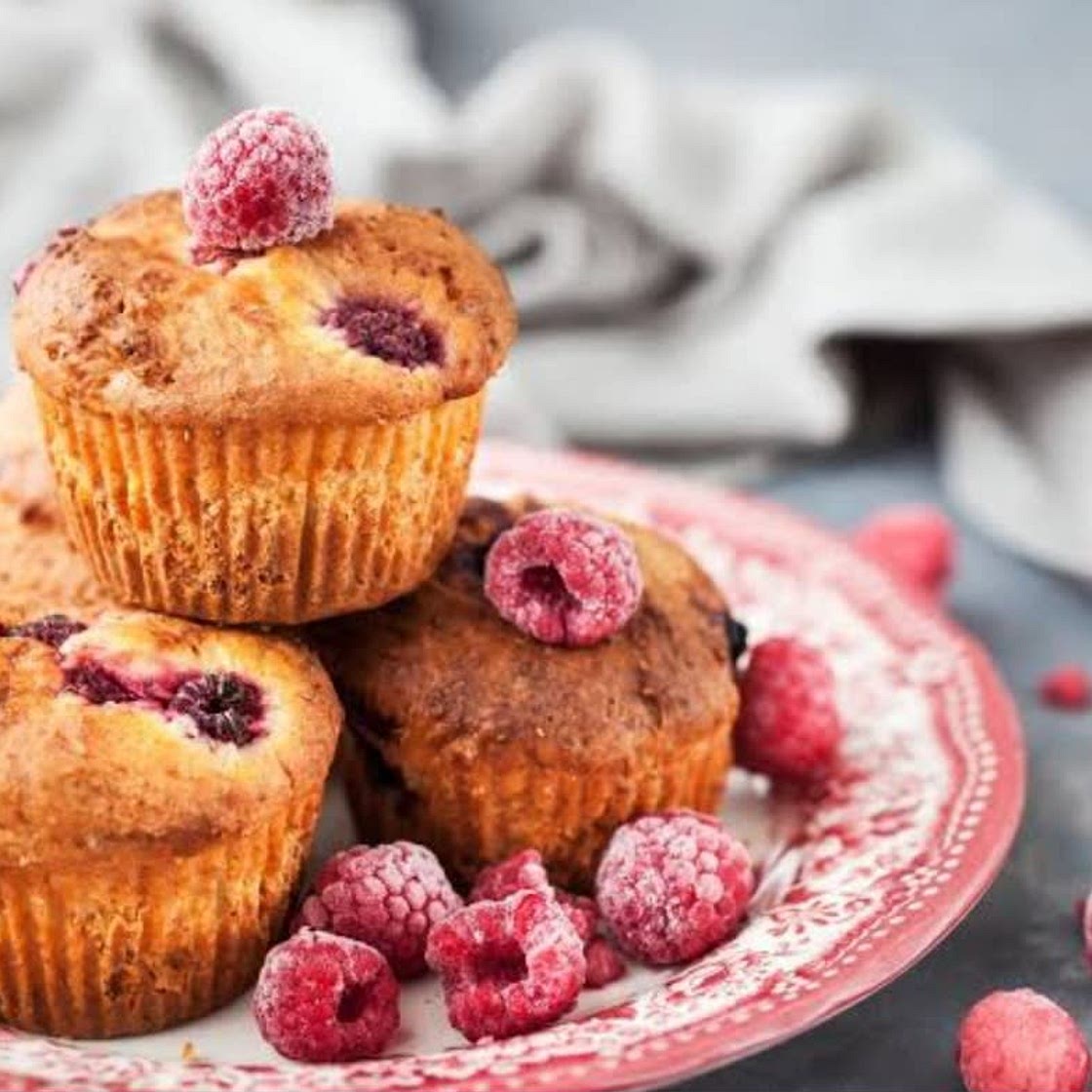 Üstü Çıtır, Büyük Boy Ahududulu Muffin