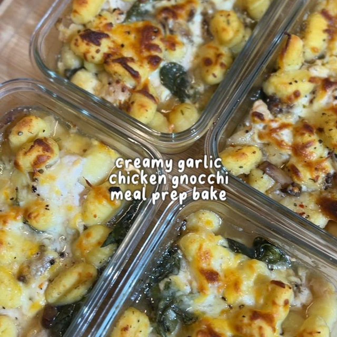 Creamy chicken gnocchi bake meal prep