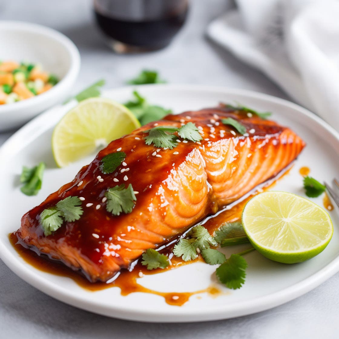 Honey Sriracha Glazed Salmon