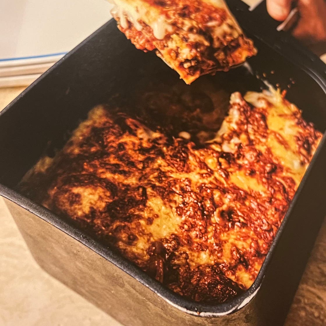 Airfryer lasagne - the goodbite 