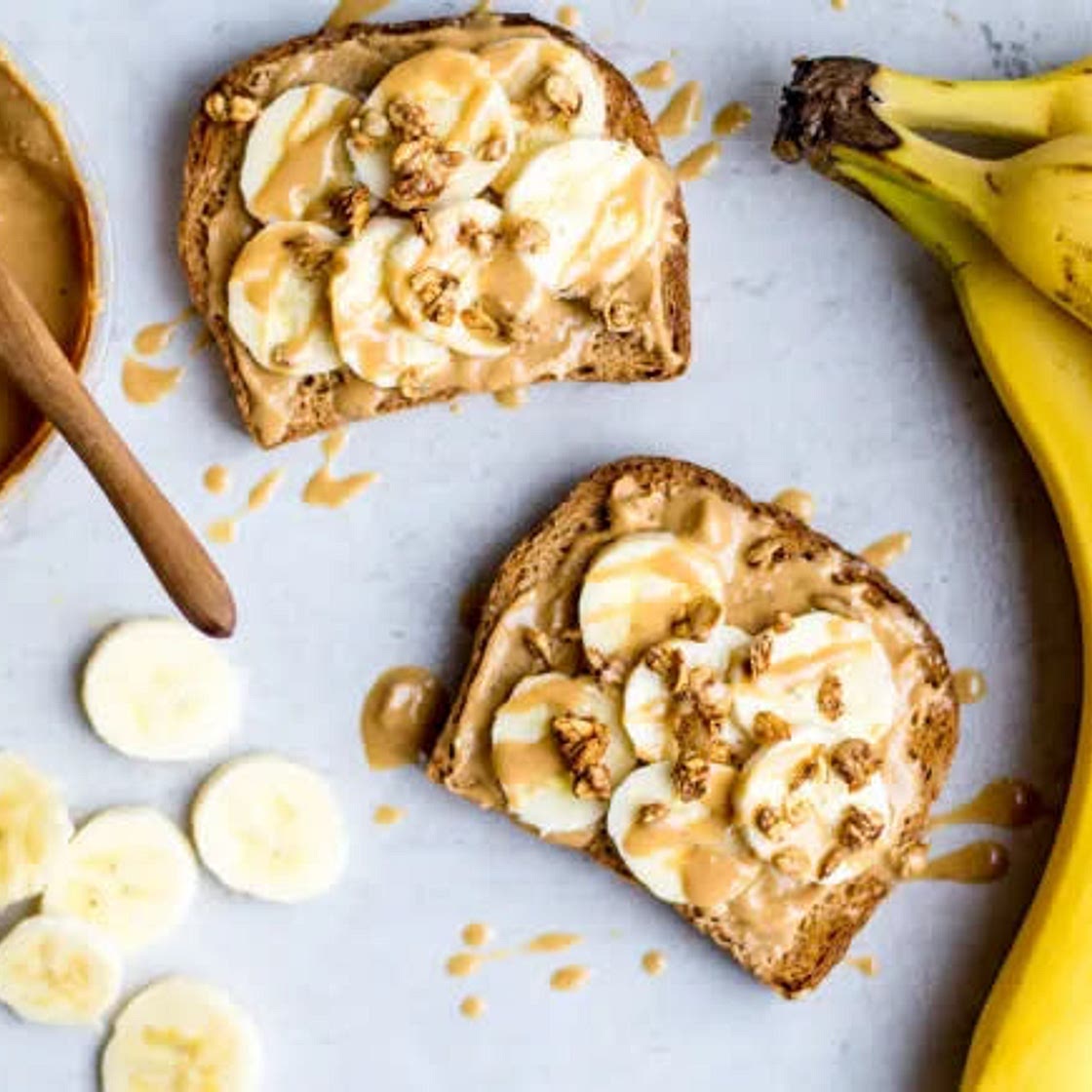peanut butter & banana toast 