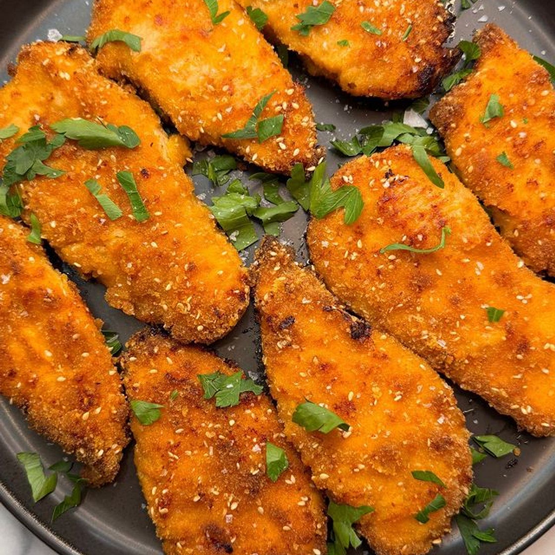 OVEN-BAKED CRISPY SCHNITZEL!