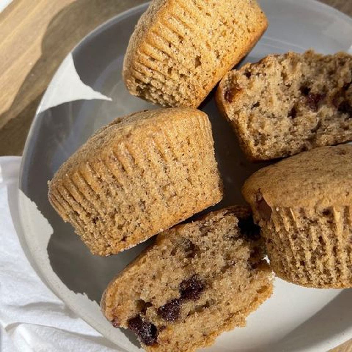 Vegan coffee chocolate chip muffins