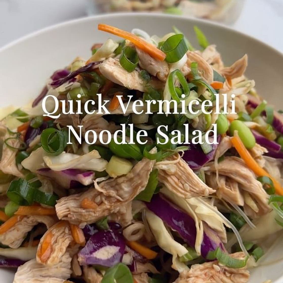 QUICK VERMICELLI NOODLE SALAD 🌱⁠