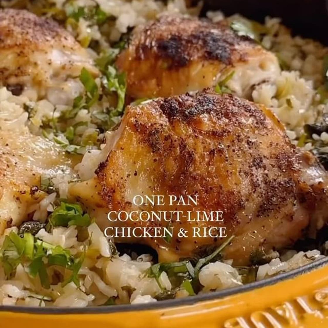 ONE PAN COCONUT-LIME CHICKEN AND RICE