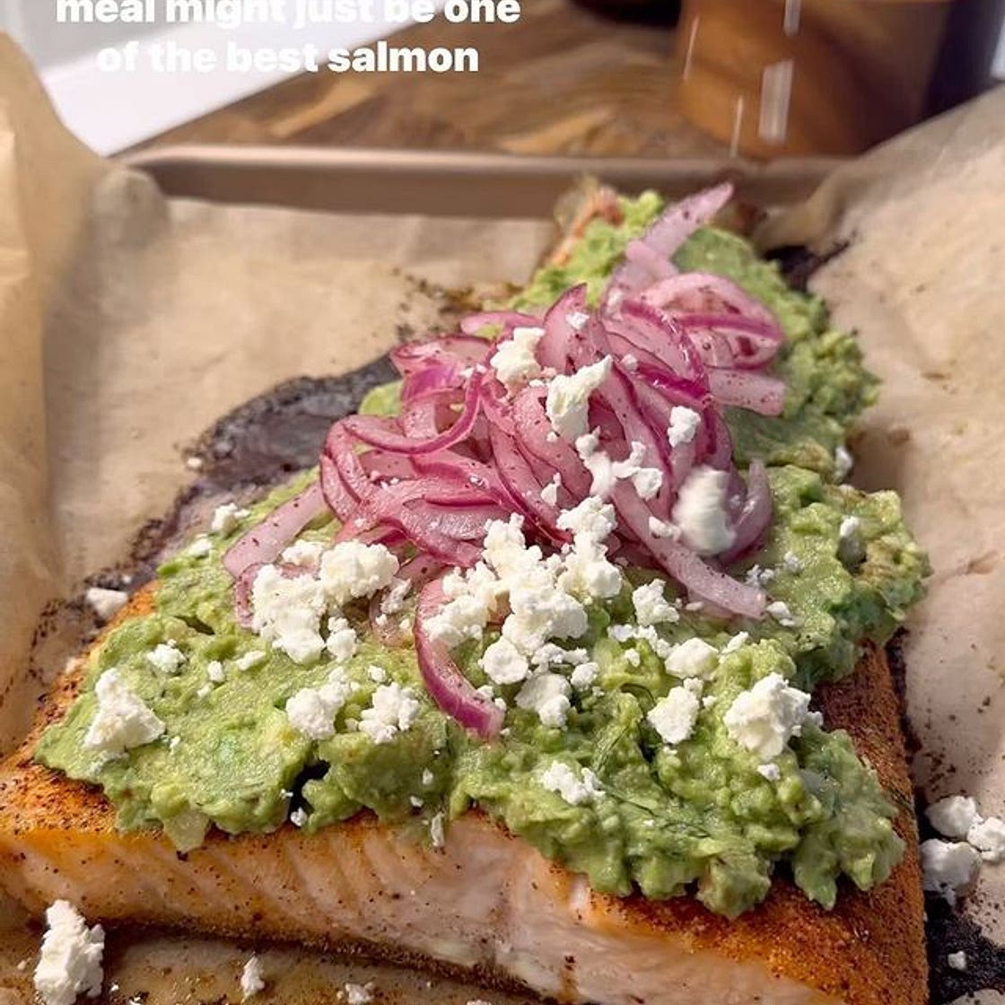 20min Baked Salmon with Zesty Avocado