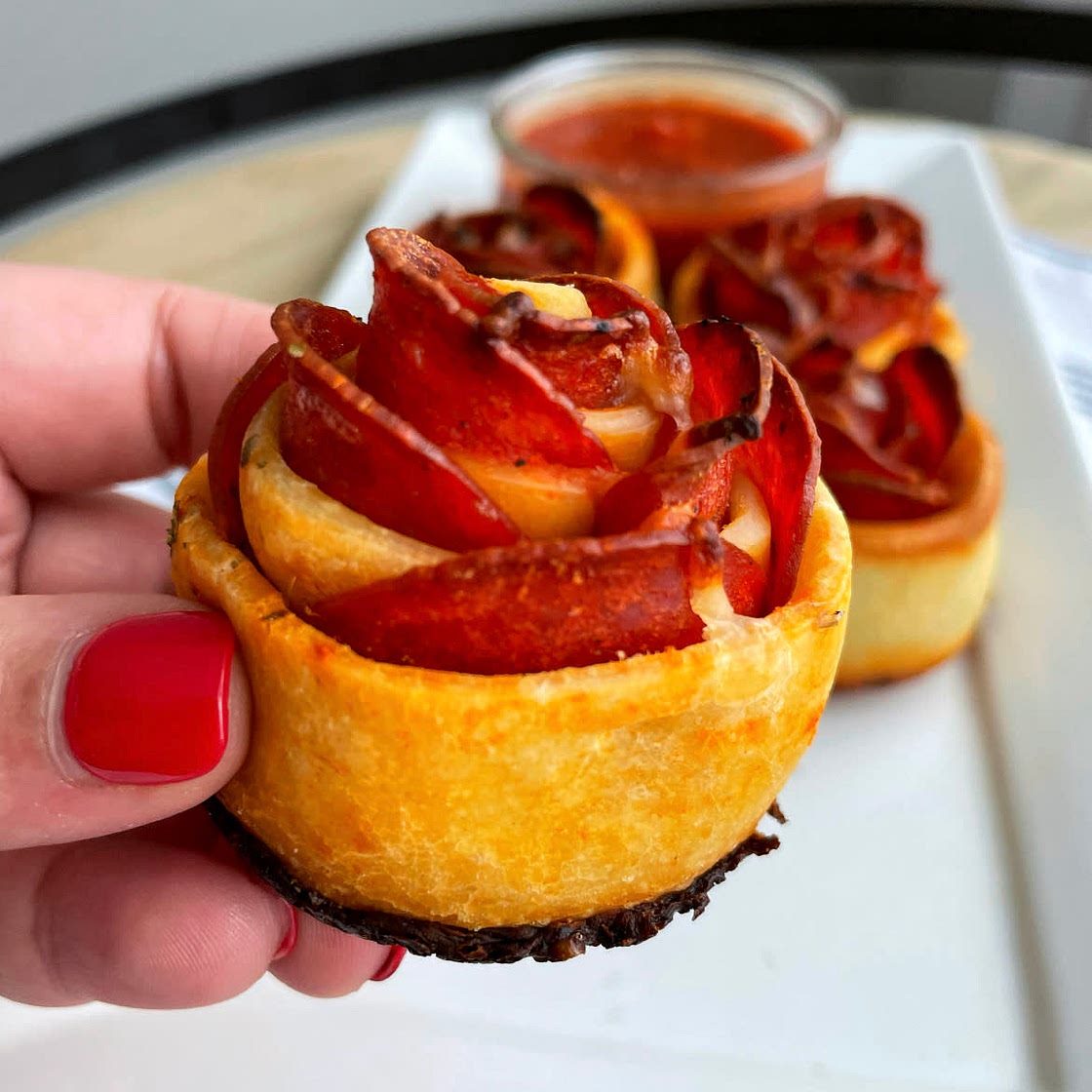 Pizza roses