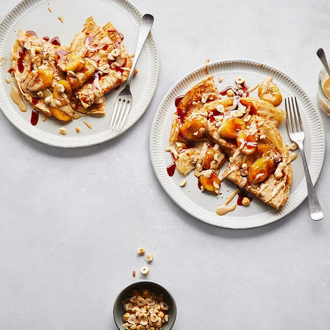 Banana, Date & Tahini Pancakes