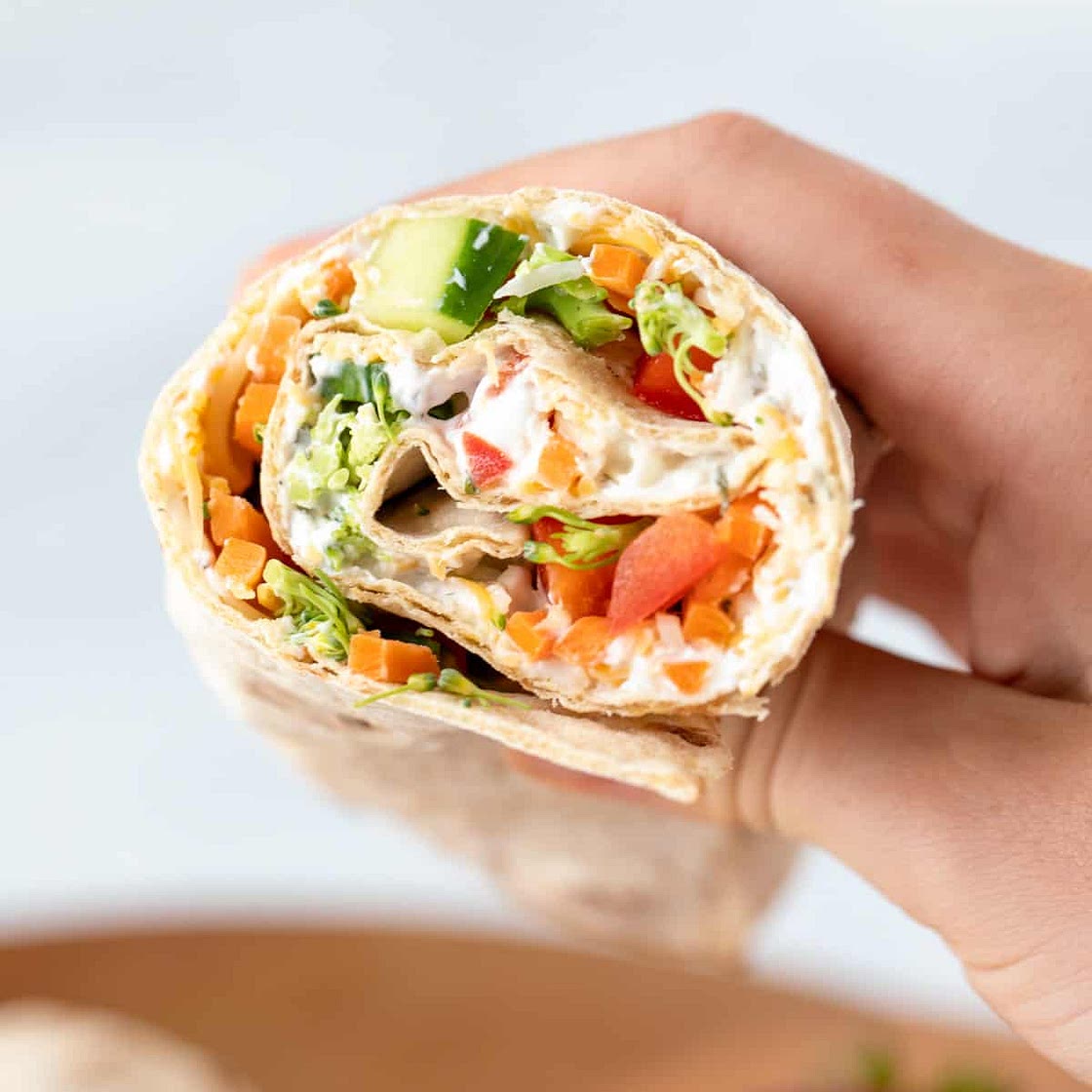 Cheesy Ranch Veggie Wraps