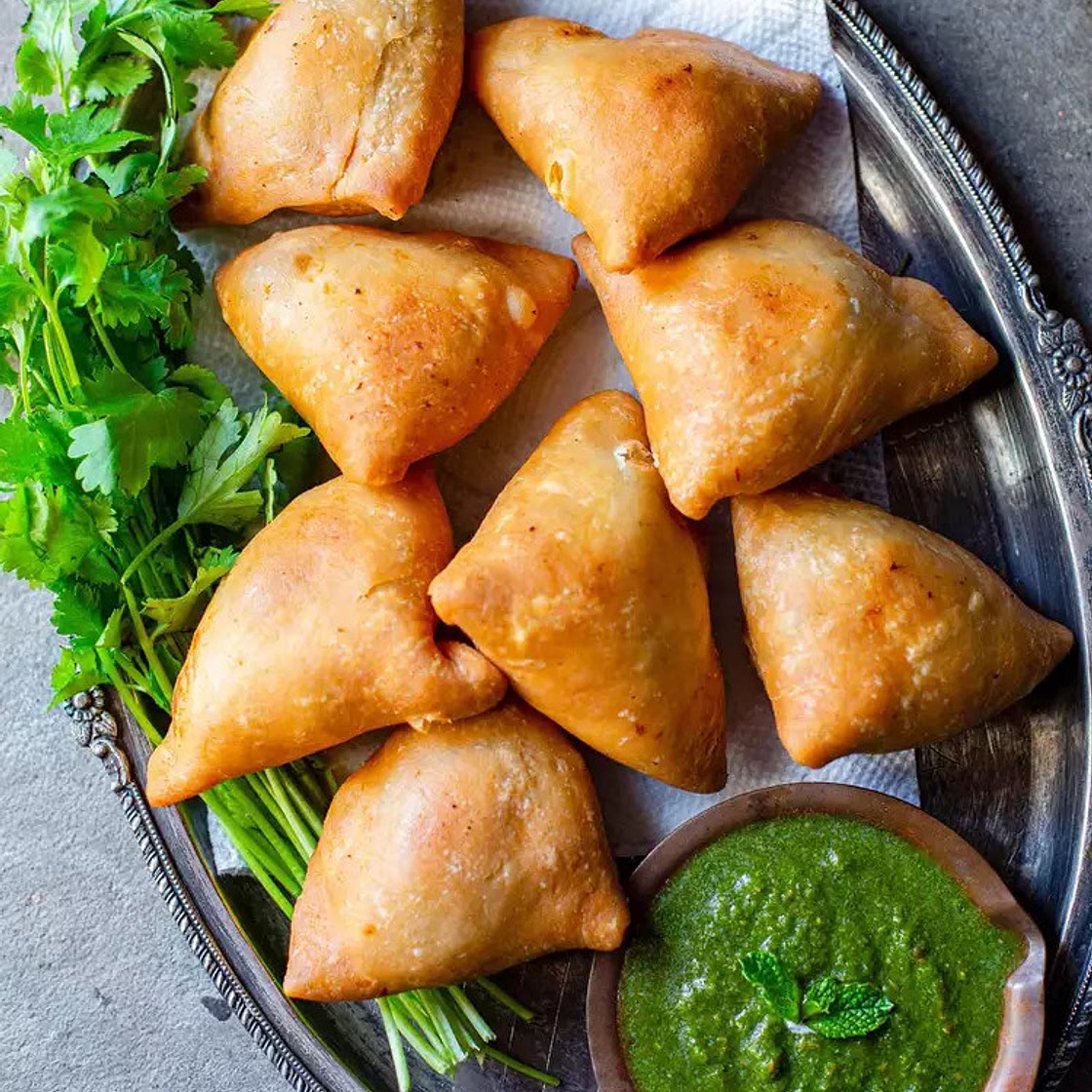 Veggie-Packed Samosas with Sweet & Tangy Dip