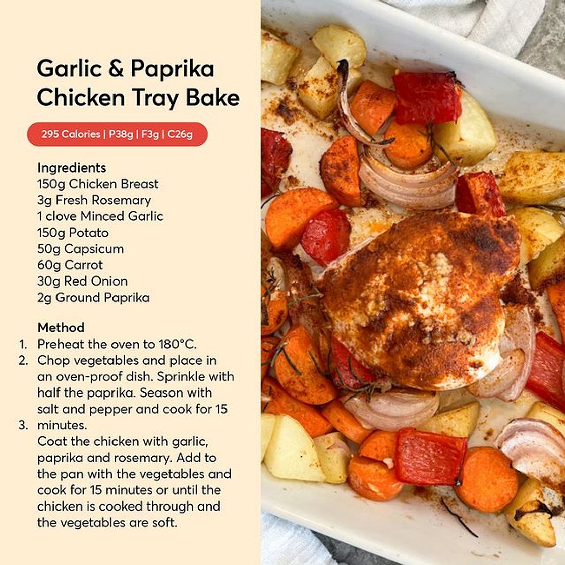 Garlic and paprika Chicken tray bake