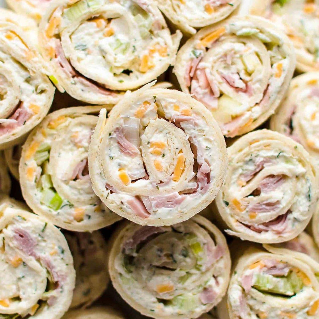 Ham and Cheese Tortilla Roll Ups