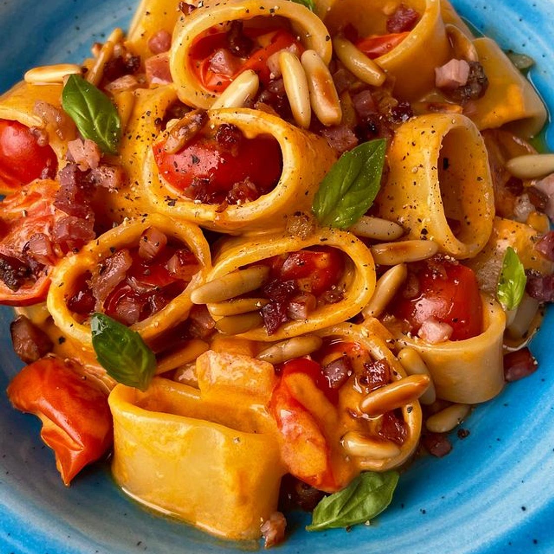 Pasta mascarpone, speck e pomodorini 🇮🇹