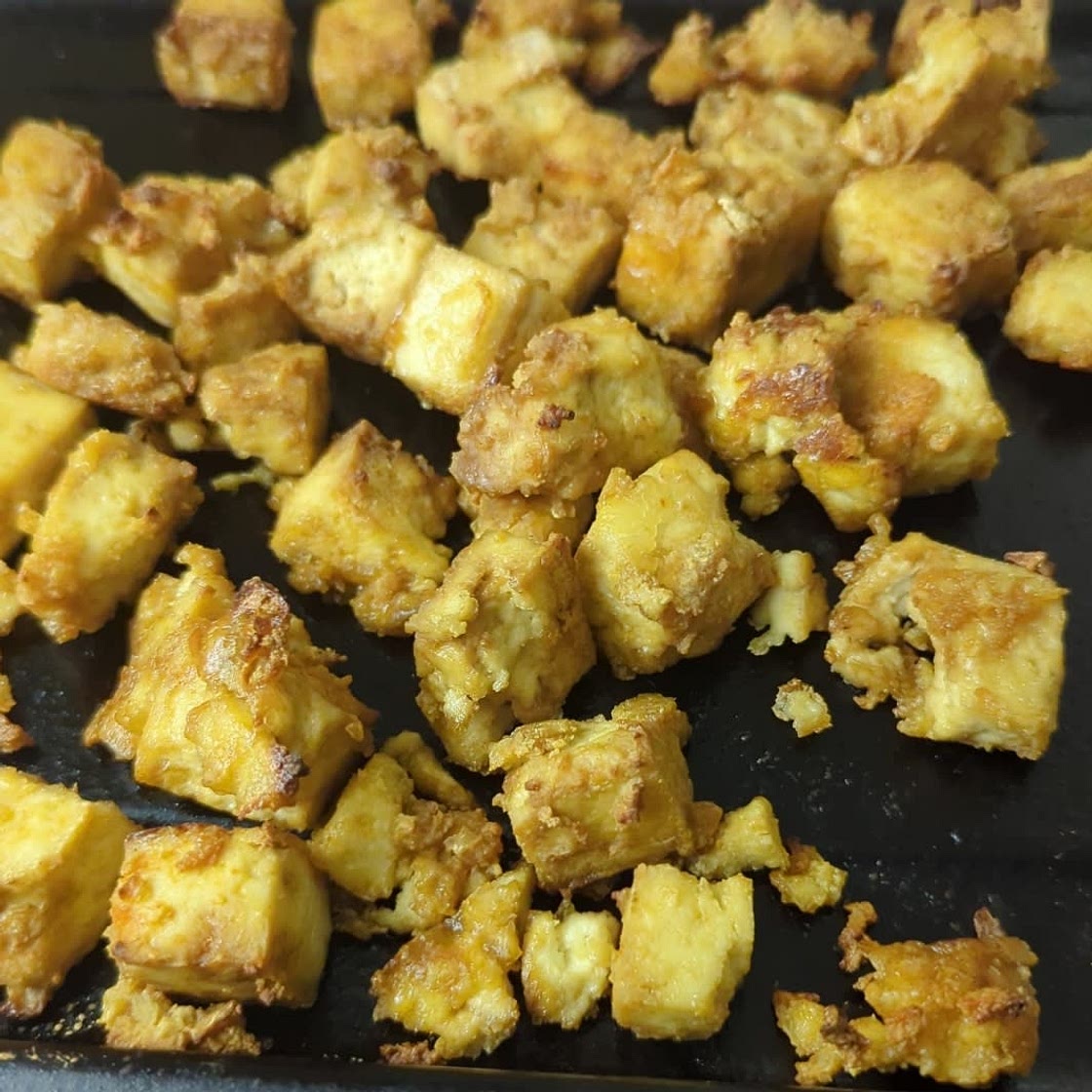 Baked Crispy Peanut Tofu