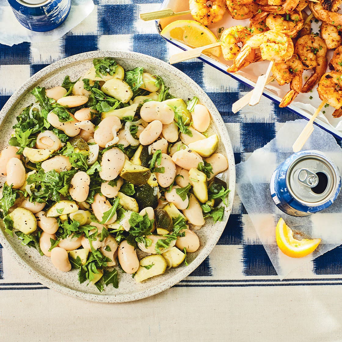BUTTER BEAN SALAD WITH QUICK ZUCCHINI PICKLE