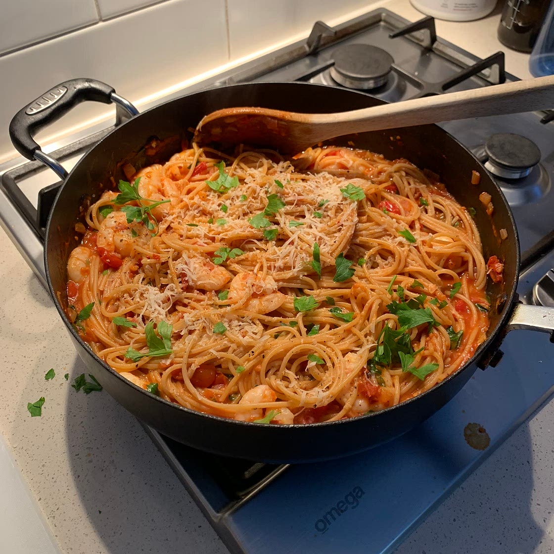 Tomato Prawn Pasta